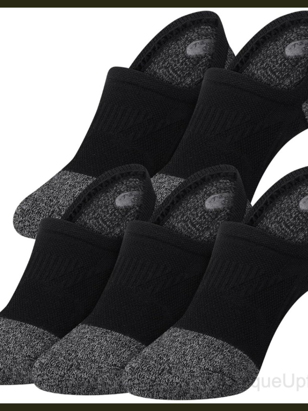 Compression No Show Athletic Socks Running Cushioned Anti-Slip 5 Pairs